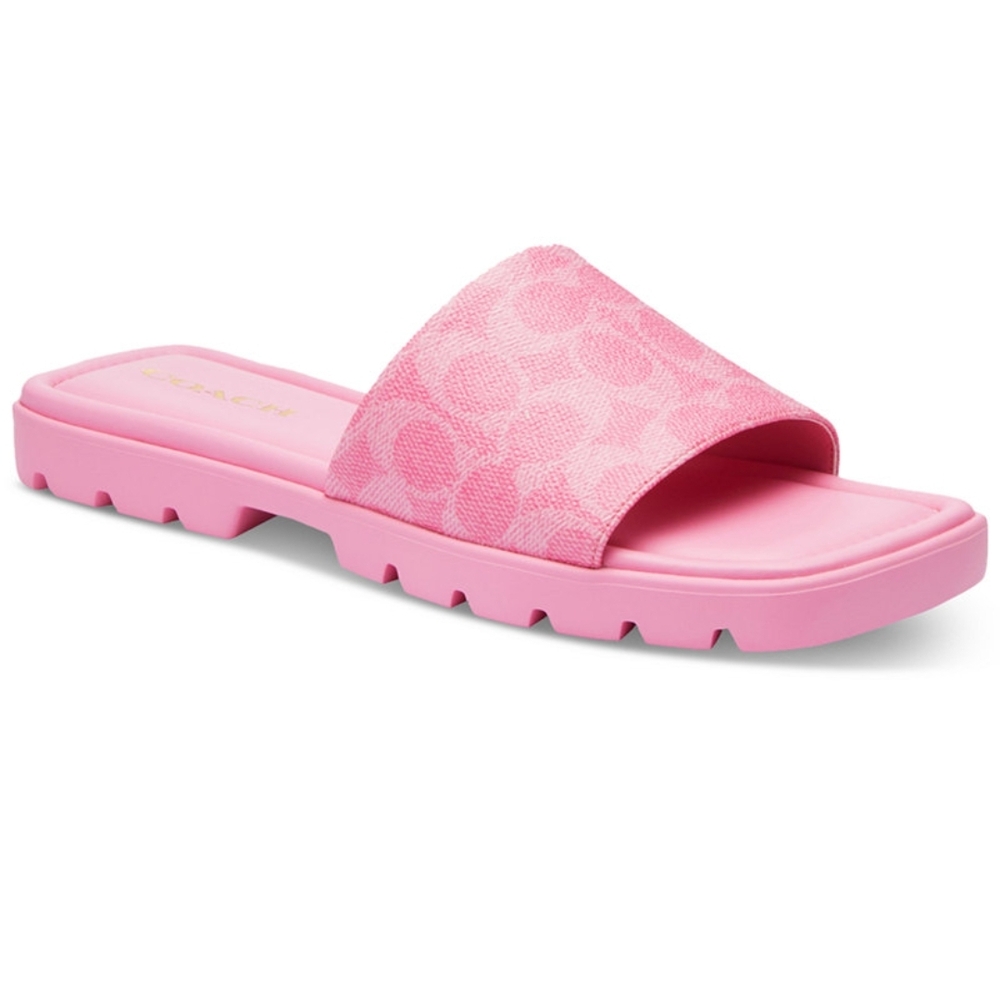 Coach Women's Pink Slide Sandals